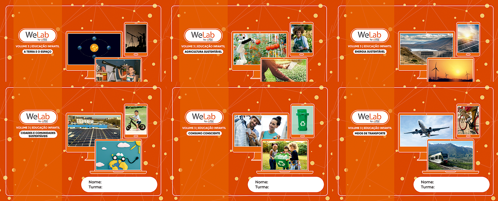 Projeto WeLab 2025 - Kit com 6 volumes - Educação Infantil - 5 anos
