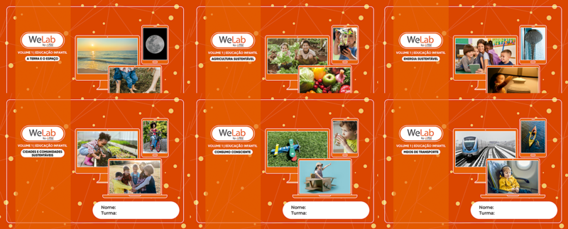 Projeto WeLab 2025 - Kit com 6 volumes - Educação Infantil - 3 anos